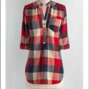 ModCloth Fun2Fun Plaid Flannel Tunic